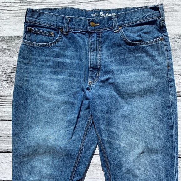 Carhartt Relaxed Straight Leg Blue Denim Jeans - Picture 2 of 10